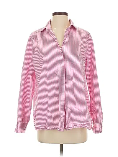 Pre-owned French Connection Long Sleeve Blouse In Pink