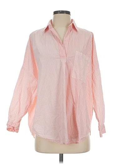 Pre-owned French Connection Long Sleeve Blouse In Pink