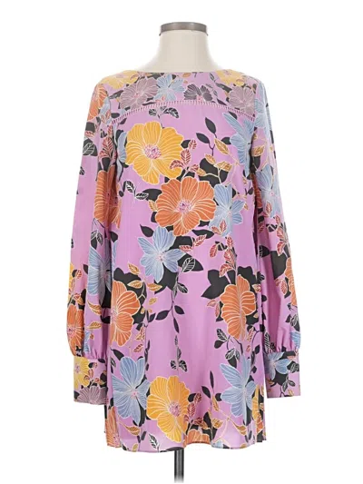 French Connection Long Sleeve Blouse In Purple