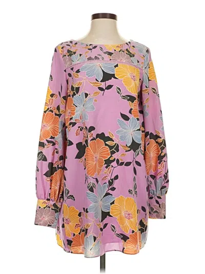 Pre-owned French Connection Long Sleeve Blouse In Purple