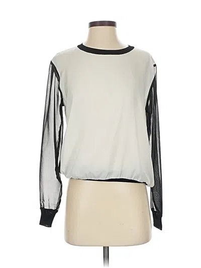 Pre-owned French Connection Long Sleeve Blouse In Silver
