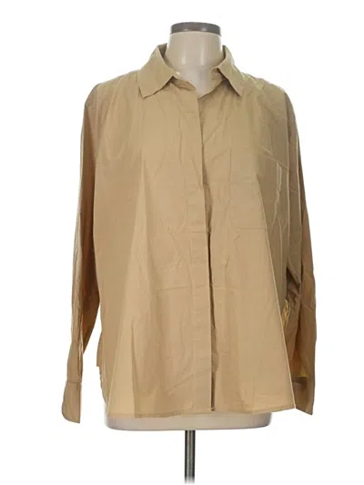 Pre-owned French Connection Long Sleeve Blouse In Tan