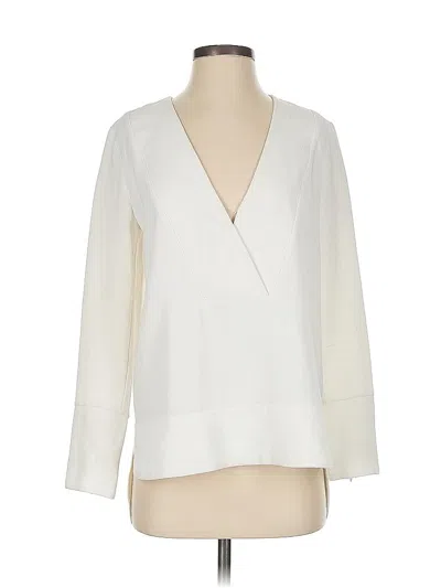 Pre-owned French Connection Long Sleeve Blouse In White