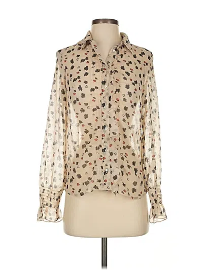 Pre-owned French Connection Long Sleeve Blouse In White