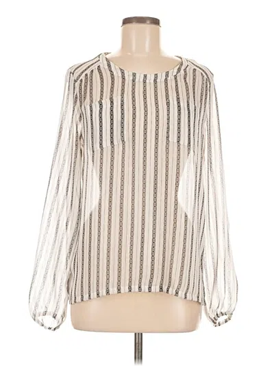 Pre-owned French Connection Long Sleeve Blouse In White