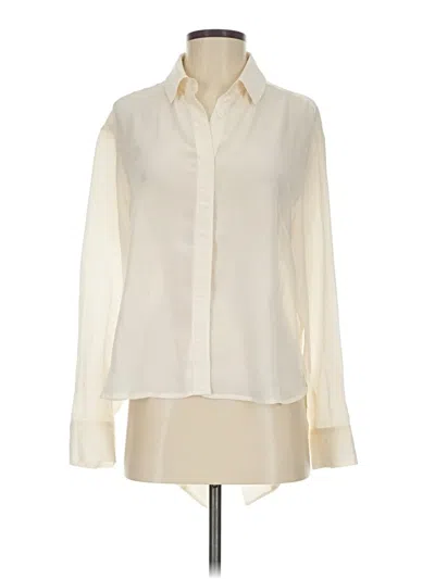 Pre-owned French Connection Long Sleeve Blouse In White