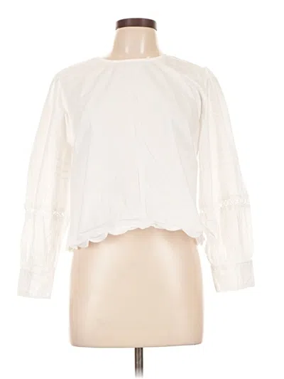 Pre-owned French Connection Long Sleeve Blouse In White