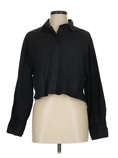 Pre-owned French Connection Long Sleeve Button Down Shirt In Black