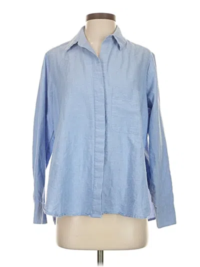Pre-owned French Connection Long Sleeve Button Down Shirt In Blue