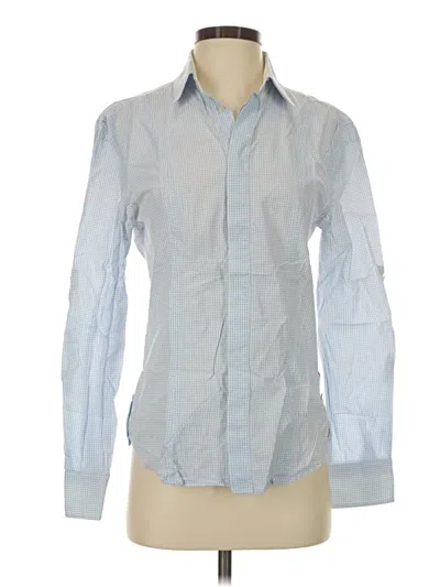 Pre-owned French Connection Long Sleeve Button Down Shirt In Blue