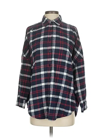 Pre-owned French Connection Long Sleeve Button Down Shirt In Burgundy