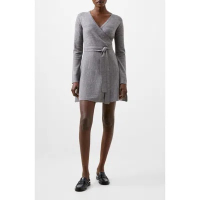 FRENCH CONNECTION FRENCH CONNECTION LONG SLEEVE FAUX WRAP SWEATER DRESS