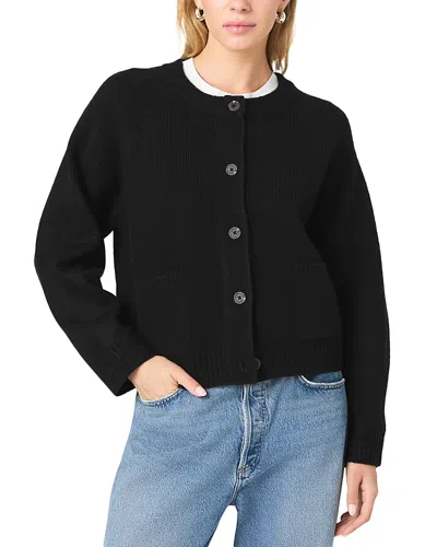 French Connection Long Sleeve Knit Cardigan In Black