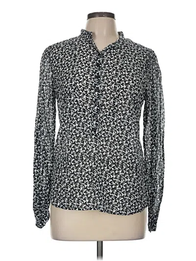 Pre-owned French Connection Long Sleeve Polo Shirt In Gray