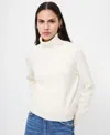 French Connection Long Sleeve Sweater Top In White
