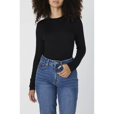 French Connection Long Sleeve Top In Black