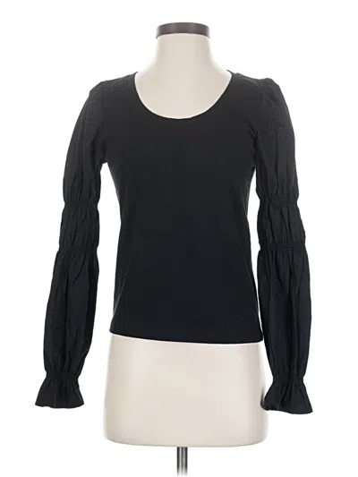 Pre-owned French Connection Long Sleeve Top Black Sweetheart Neckline Tops