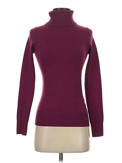 Pre-owned French Connection Long Sleeve Top Burgundy Turtleneck Tops