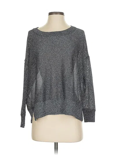 Pre-owned French Connection Long Sleeve Top Gray Boatneck Tops