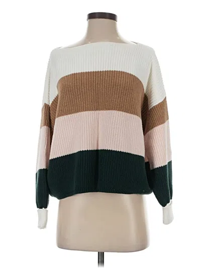 Pre-owned French Connection Long Sleeve Top Ivory Turtleneck Tops In White