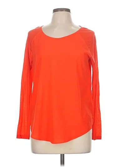 Pre-owned French Connection Long Sleeve Top Orange Scoop Neck Tops