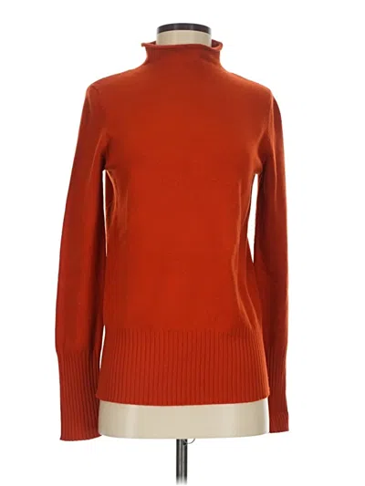 Pre-owned French Connection Long Sleeve Top Orange Turtleneck Tops