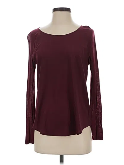 Pre-owned French Connection Long Sleeve T-shirt In Burgundy