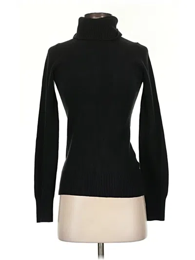 Pre-owned French Connection Long Sleeve Turtleneck In Black