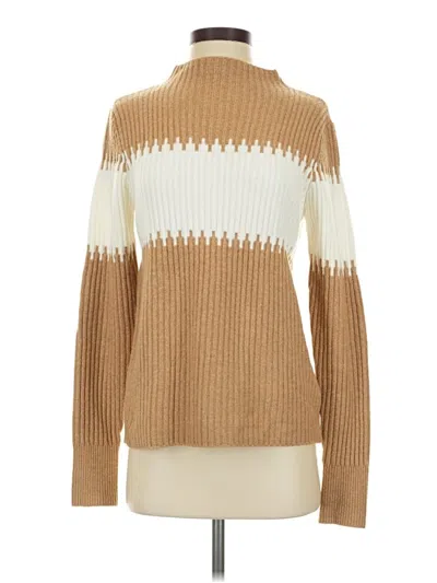 Pre-owned French Connection Long Sleeve Turtleneck In Brown