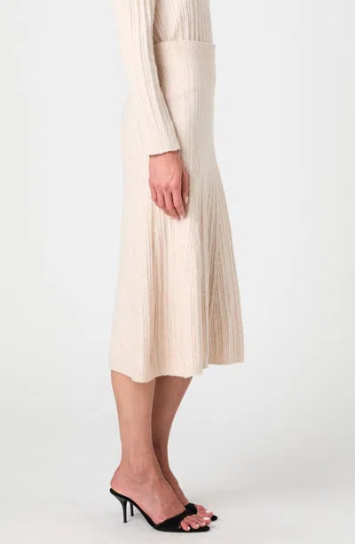 French Connection Lucien Knit Midi Skirt In White