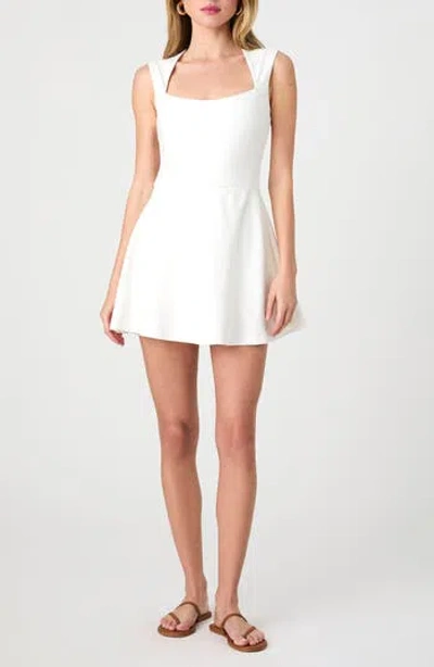 French Connection Lula Ponte Skater Mini Dress In Summer White