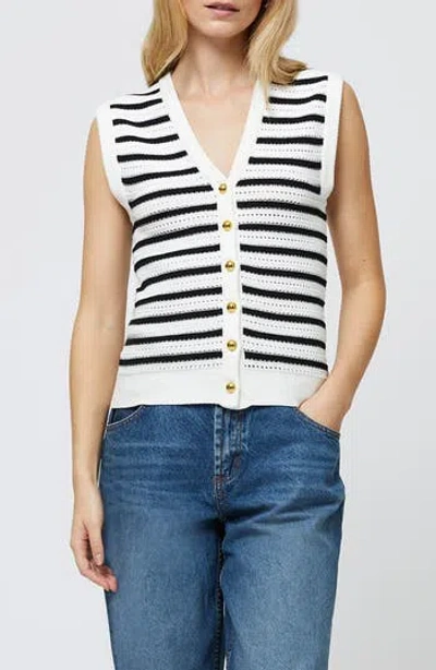 French Connection Lumi Mozart Open Stitch Sweater Vest In Multi