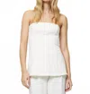 French Connection Azra Twill Strapless Top In Porcelain Cream