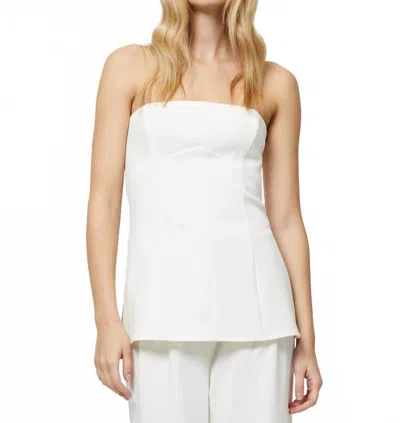 FRENCH CONNECTION LUNA STRAPLESS TOP IN CREAM