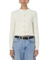 French Connection Lurex Tweed Knit Cardigan  Knitwear In Classic Cream