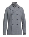 French Connection Man Coat Grey Size S Polyester, Wool In Grey
