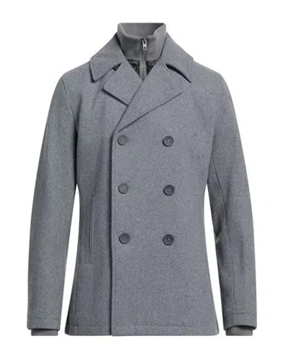 French Connection Man Coat Grey Size S Polyester, Wool In Gray