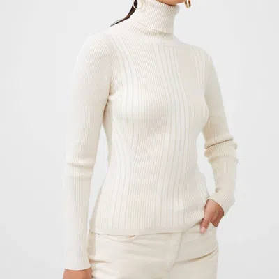 French Connection Mari Roll Neck Jumper Sweater In White