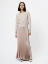 French Connection Marielle Satin Pleated Maxi Skirt In Pink