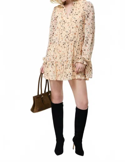 French Connection Marina Chiffon Mini Dress In Bisque Multi
