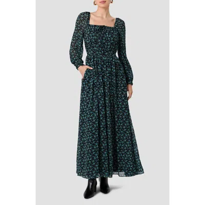 French Connection Marina Silky Chiffon Ditsy Lucia Fleur La Maxi Dress In Multi