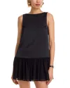 French Connection Marina Slinky Pleated Minidress In Black