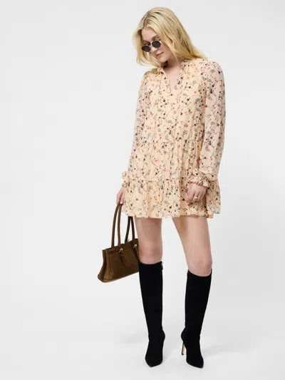 French Connection Marina Silky Chiffon Mini Dress  Dresses In White