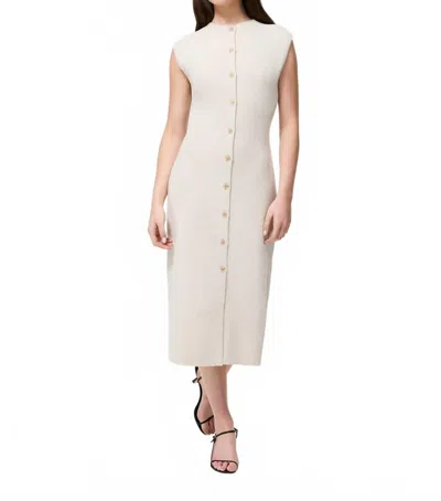 French Connection Marley Knit Buttondown Midi Dress In Oatmeal Mel In Neutral