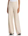 French Connection Marley Knit Wide Leg Pants In Neutral