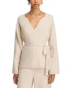 French Connection Marley Wrap Cardigan In Neutral