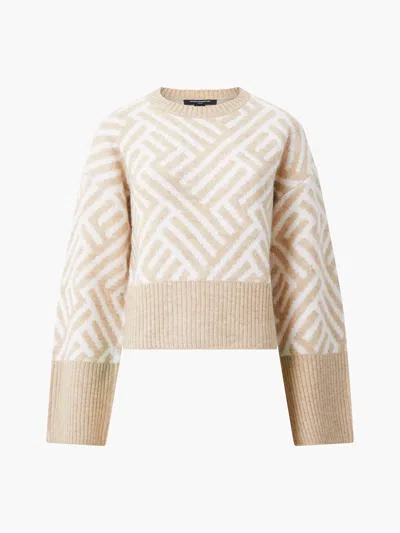 French Connection Martina Graphic Sweater  Knitwear In Brown