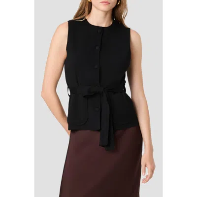 French Connection Maxime Tie Waist Vest In Black