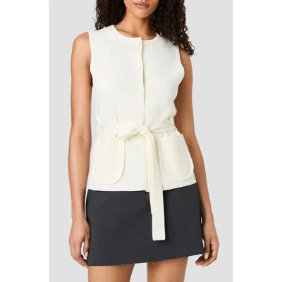 French Connection Maxime Tie Waist Vest In White