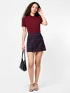 French Connection Melba Plaid Suiting Mini Skirt In Multi